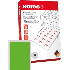 800 Étiquettes universelles 105 x 74 mm sans bord - vert