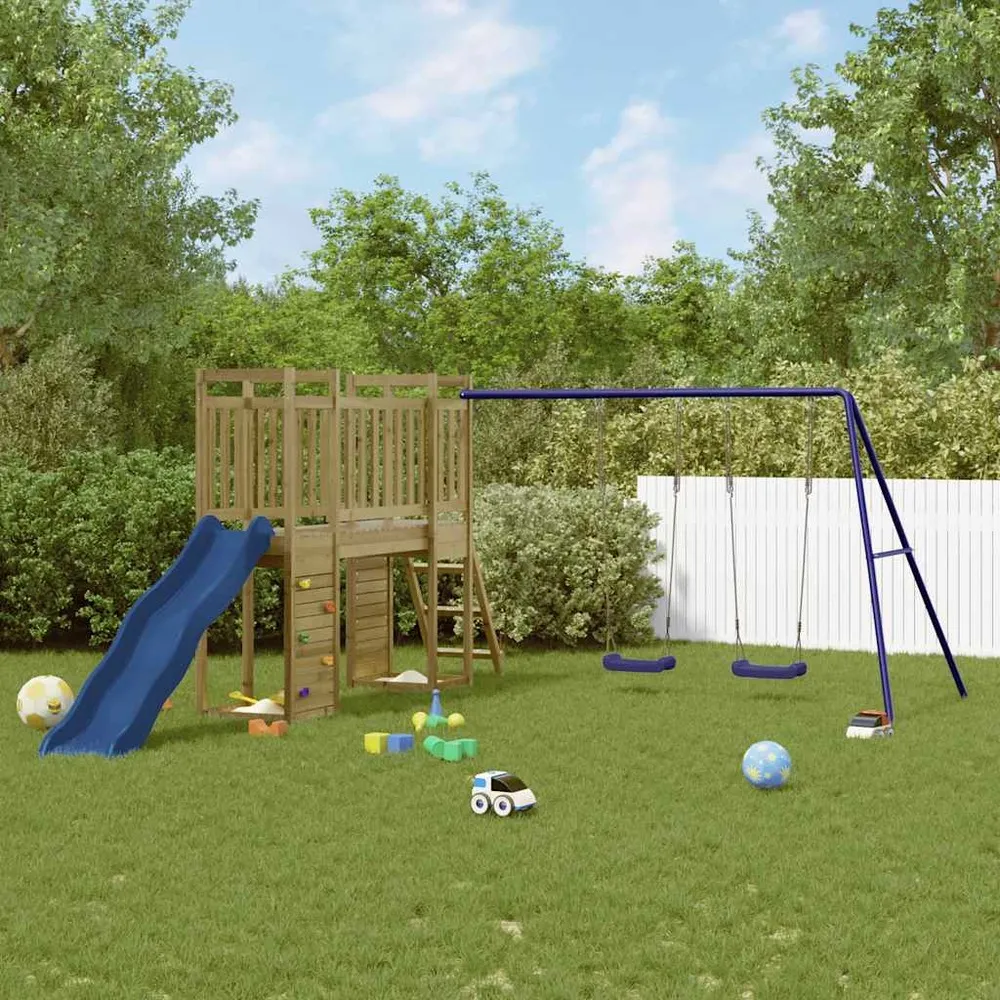 Aire de jeux d'extérieur bois de pin imprégné