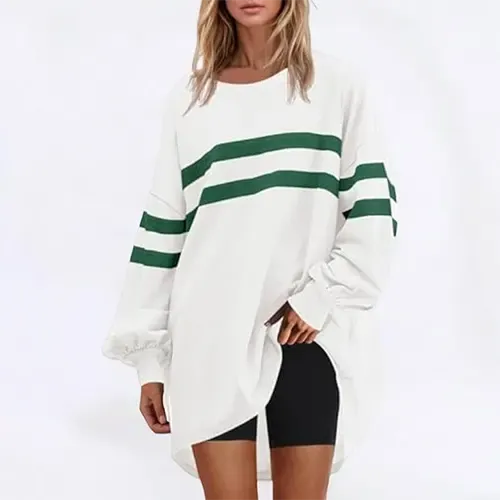 Albertine | Sweatshirt Rayé Surdimensionné Pour Femmes | Chaud