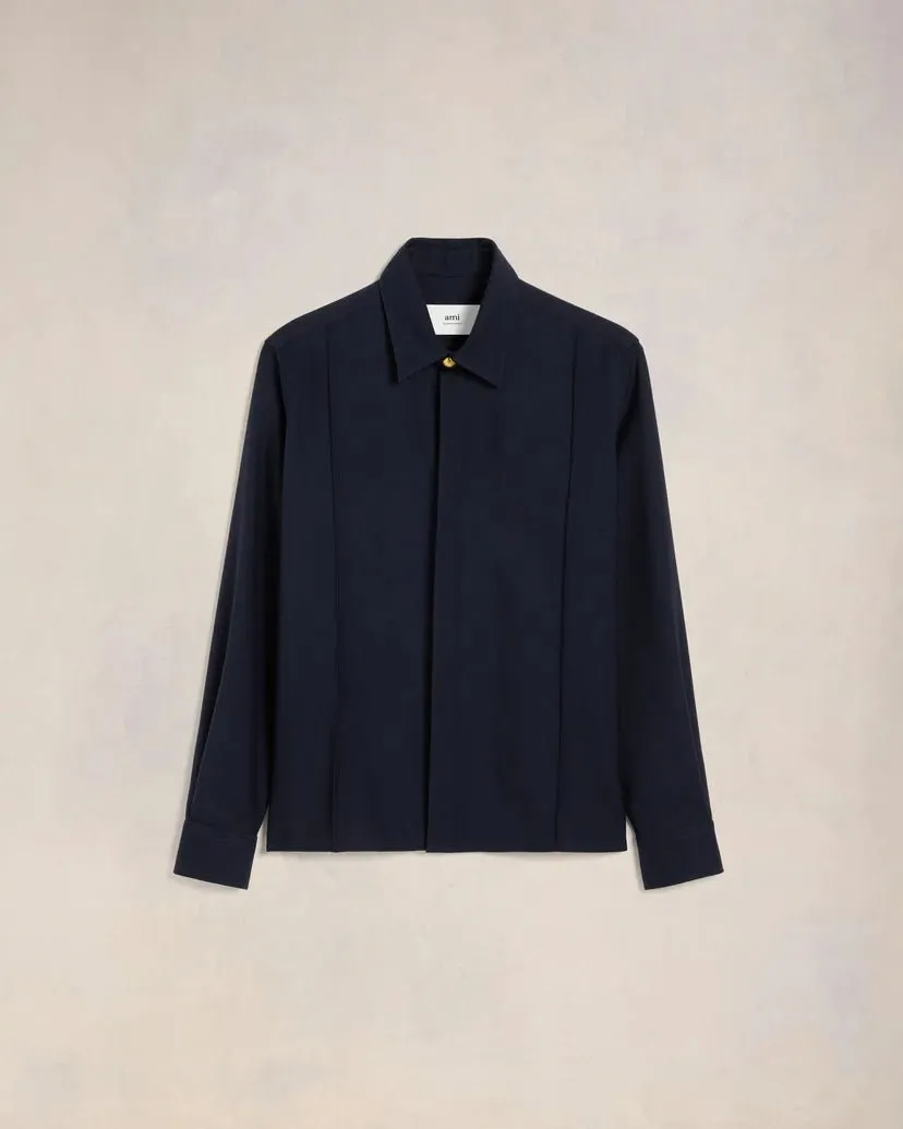 Ami Paris - Chemise en Laine - Navy