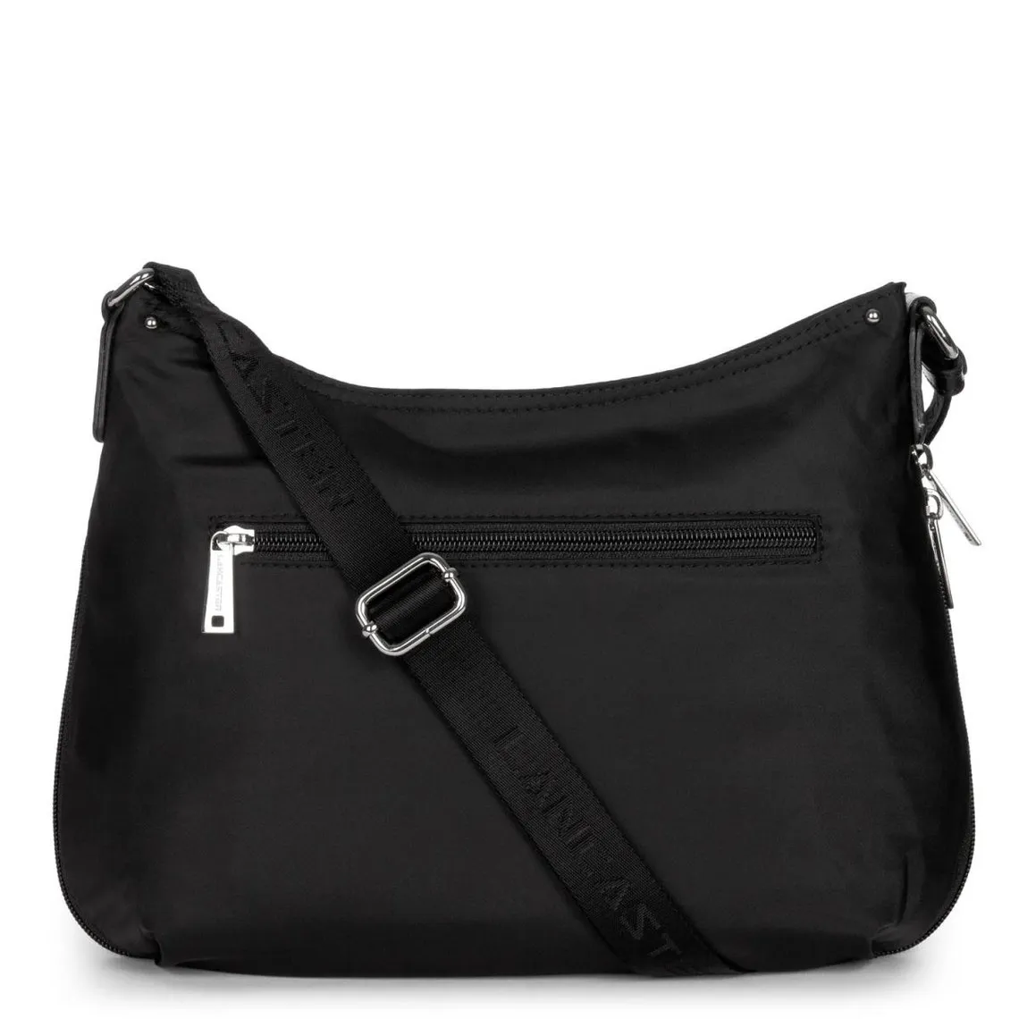 Besace Noire Zippée BASIC POMPON - Lancaster en tissu | 3 Suisses