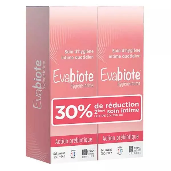 Besins Evabiote Gel Lavant Hygiène Intime Lot de 2 x 250ml