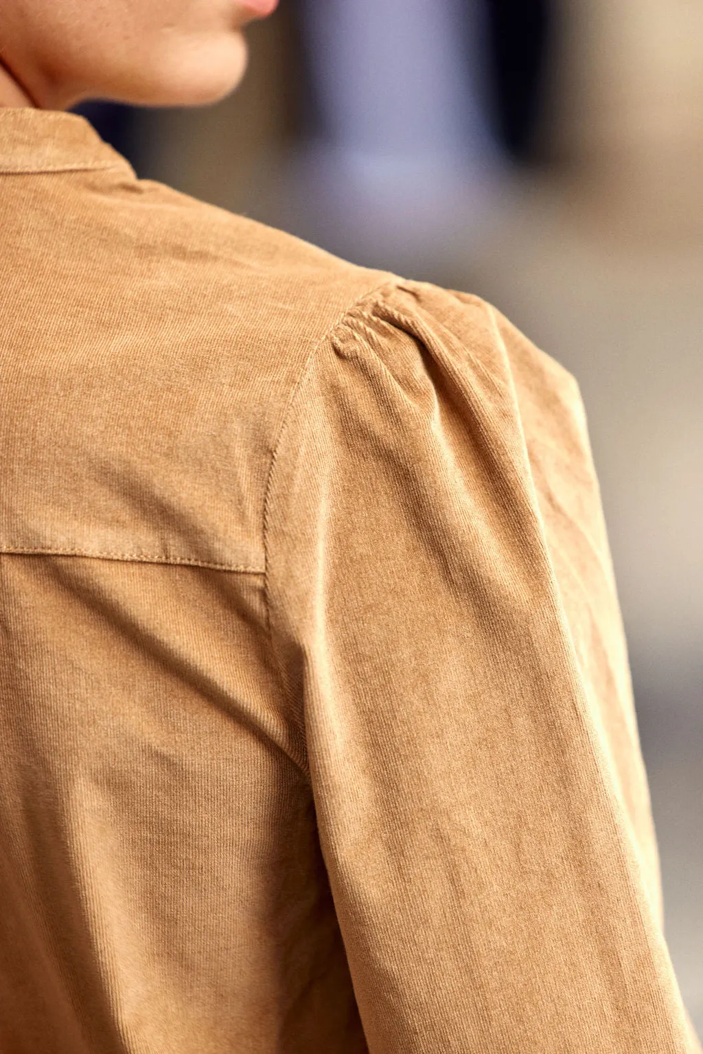Blouse en velours camel - Blondie