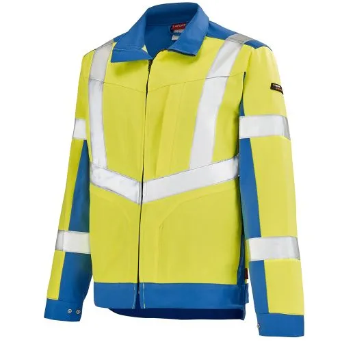 Blouson de travail haute visibilité mixte LUTEA WORK VISION 2 jaune fluo/bleu azur T0 LAFON LA-3HVNCP-592-0