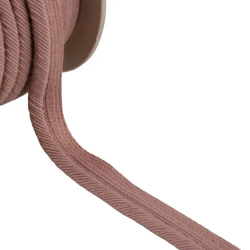 Bobine 20m passepoil cordon fils 6mm vieux rose