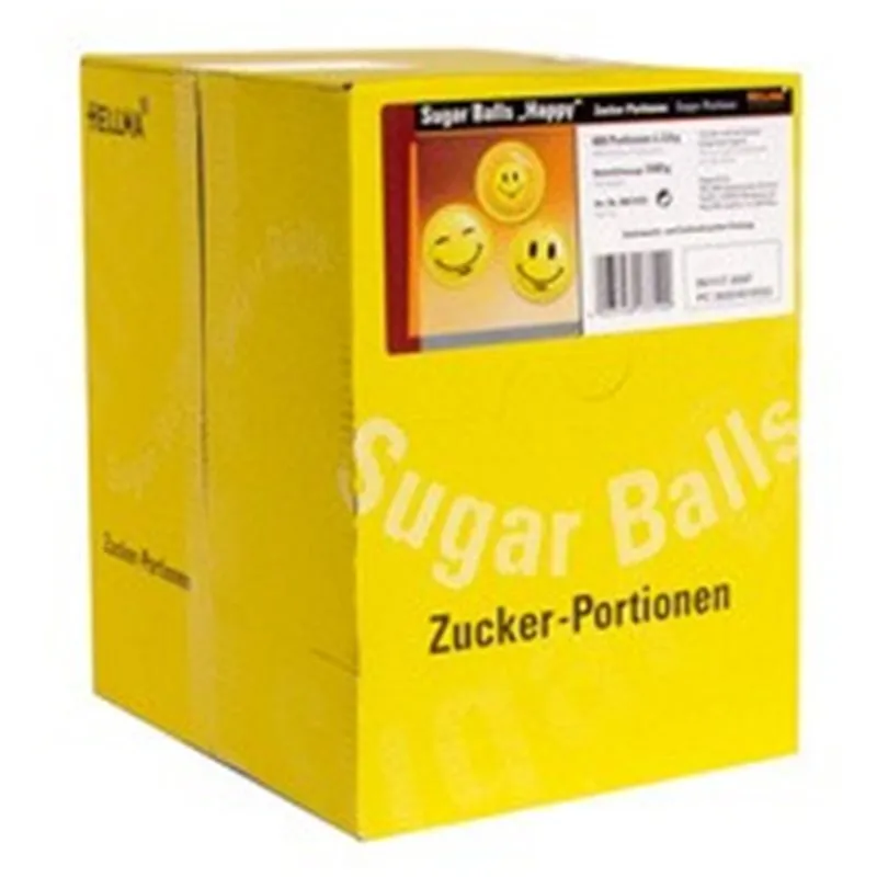 Boite de sucre Sugar Balls "Happy" - 400 sachets