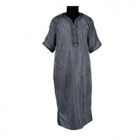 Boubou Homme Rayé Noir et Blanc - Chic et Élégant - CHM981