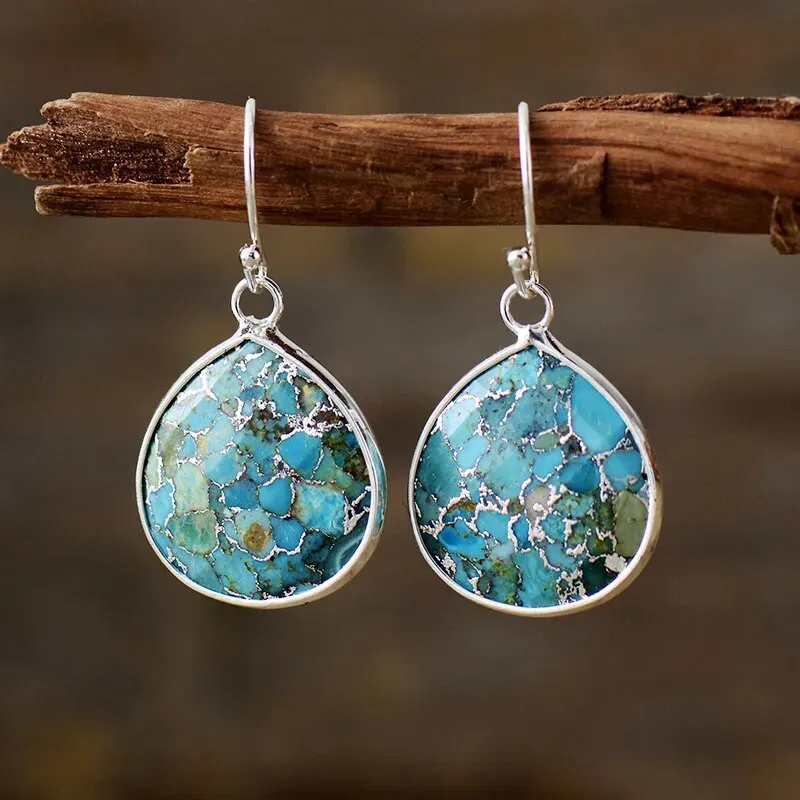 Boucle d'oreille Femme Turquoise