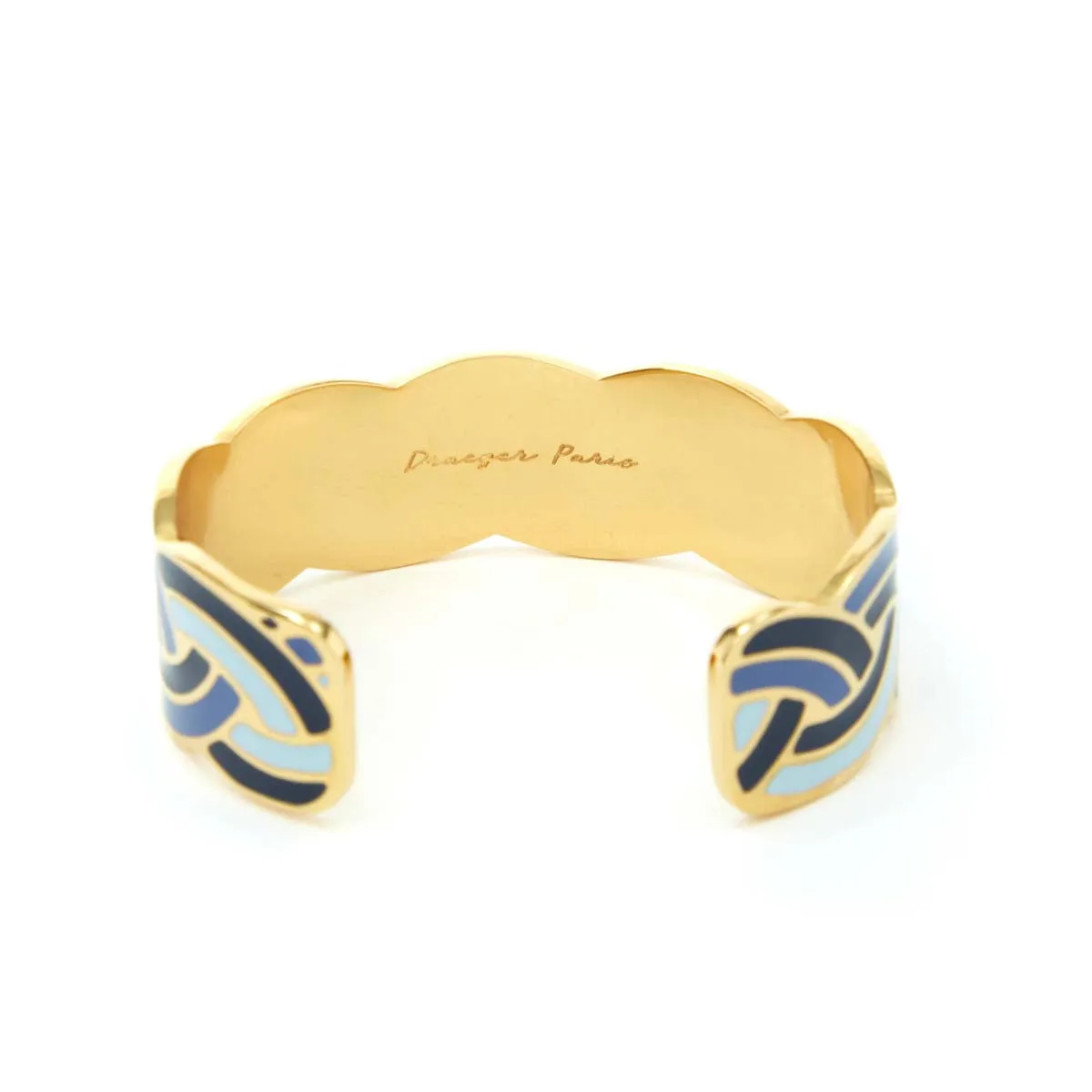 Bracelet Jonc émail Tokyo tressé - Bleu