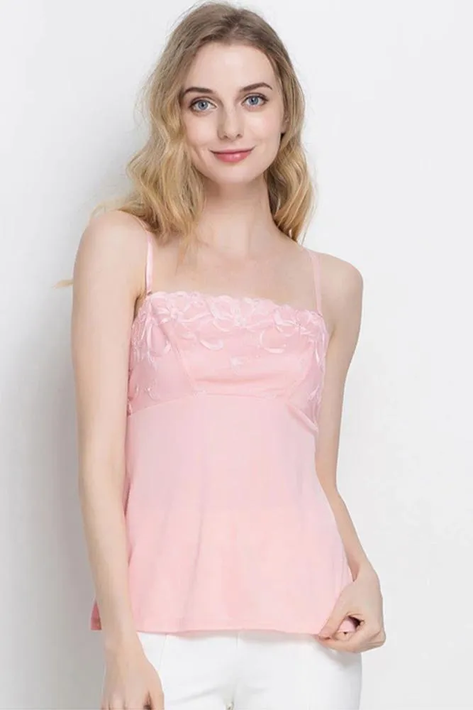 Caraco Dentelle Rose Guipure