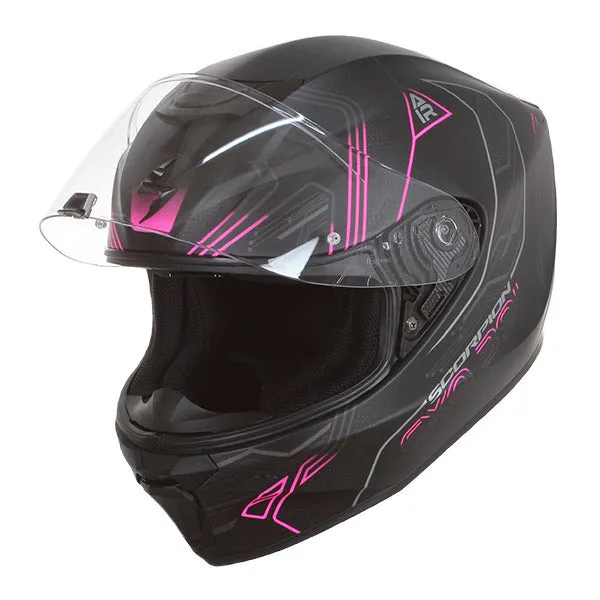 CASQUE SCORPION EXO-391 SPADA NOIR MAT ROSE