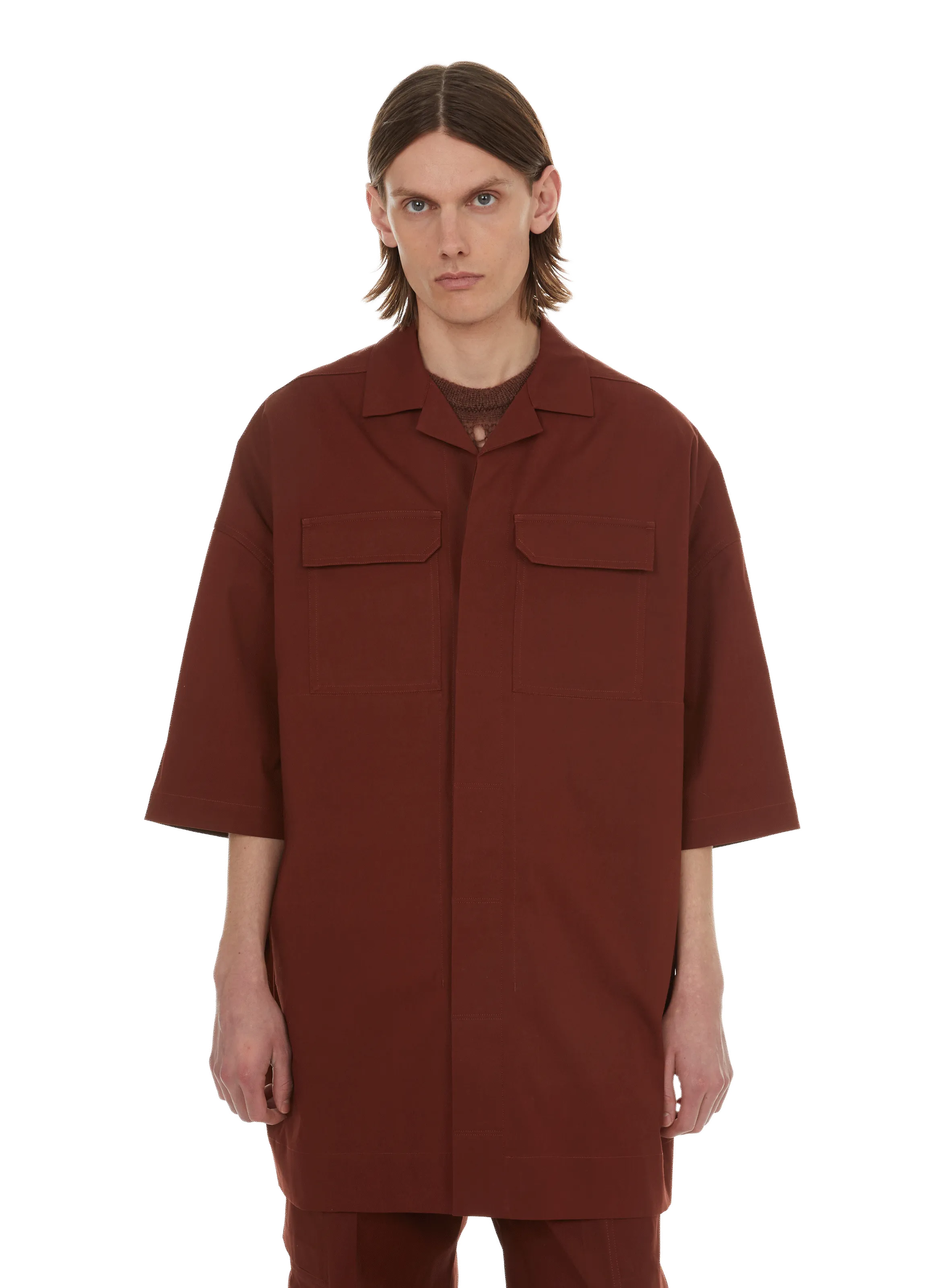 CHEMISE OVERSIZE EN COTON - RICK OWENS pour HOMME | Printemps