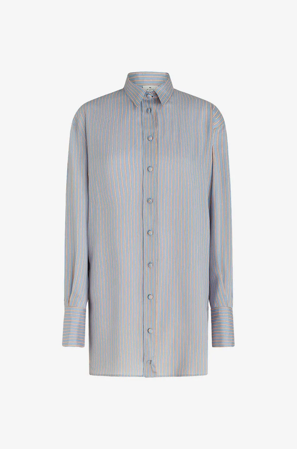 Chemise oversize rayée en soie