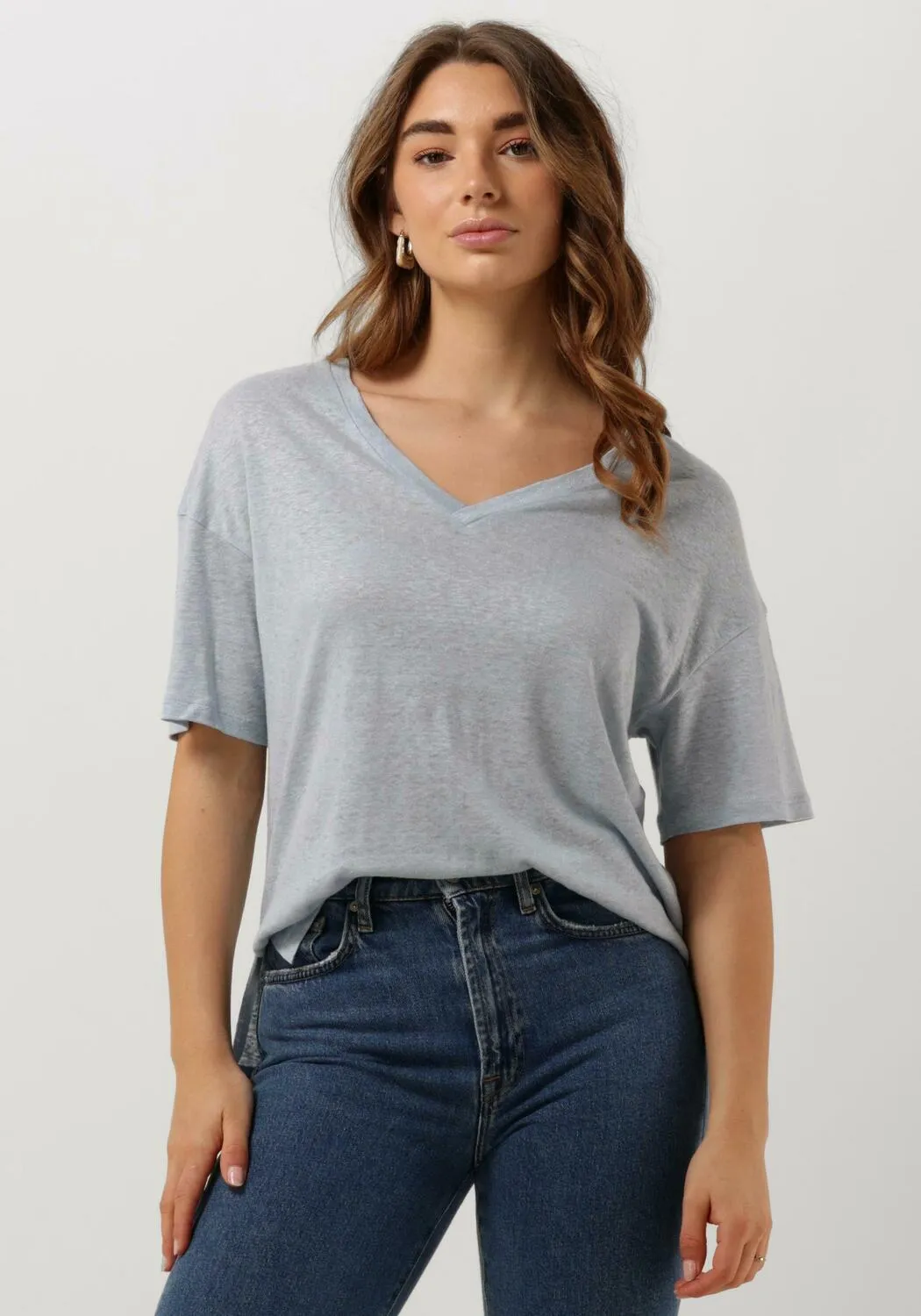 drykorn t-shirt svennie bleu clair