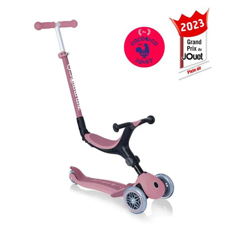 GLOBBER - TROTTINETTE EVOLUTIVE ECO 3 EN 1 ROSE - littlecasba.com