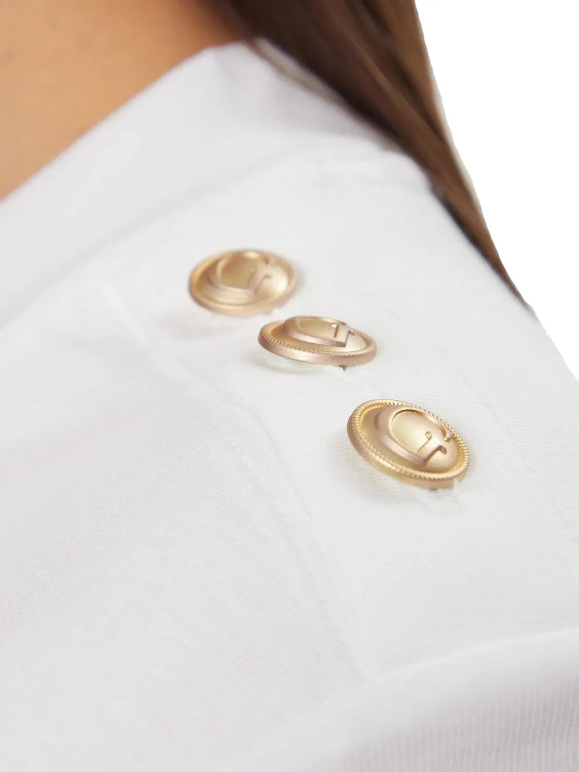 Guess Marina T-Shirt Avec Boutons Blanc Pur - Achetez À Prix Outlet!