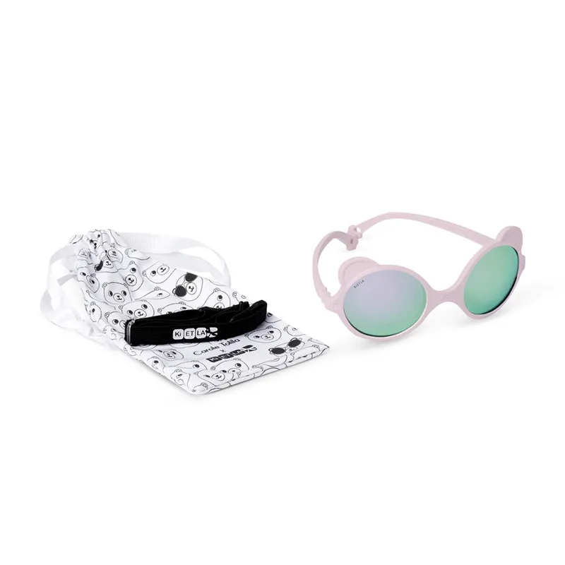 KI ET LA - LUNETTES DE SOLEIL OURSON ROSE PALE 1/2 ANS -  littlecasba.com