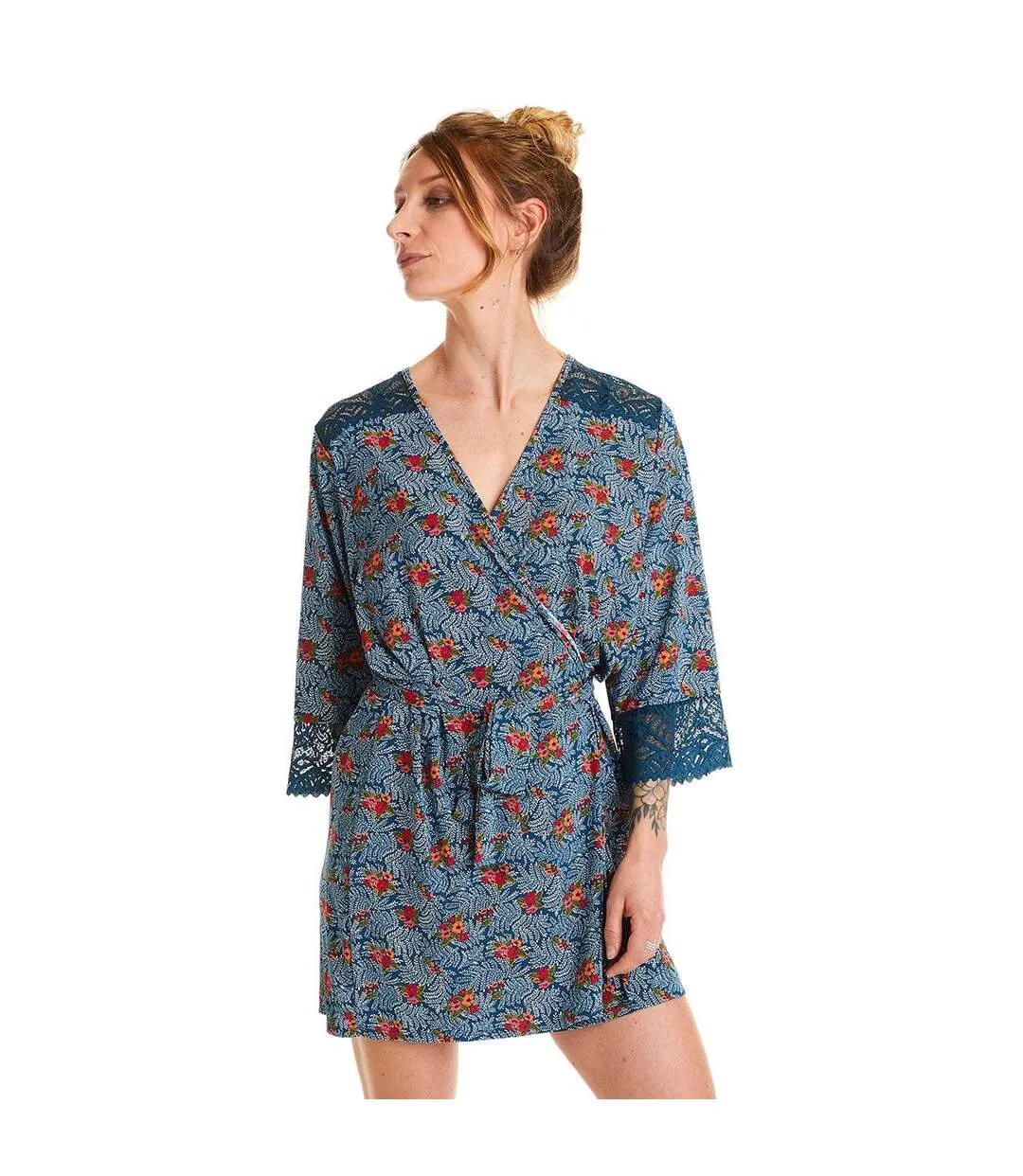Kimono multico bleu Paprika