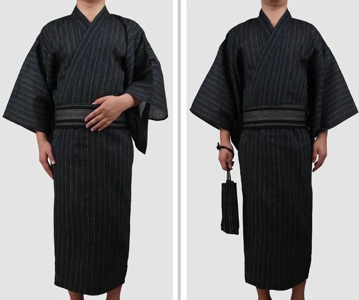 Long Yukata Homme Bleu
