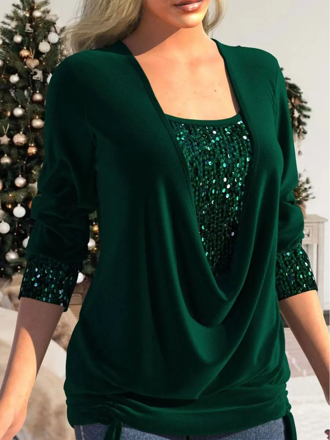 Marisa | Haut à Sequins tincelant pour Femme