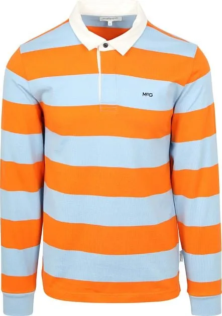 McGregor Rugbyshirt Bleu Orange Rayé MM242.8004.04-2001 com