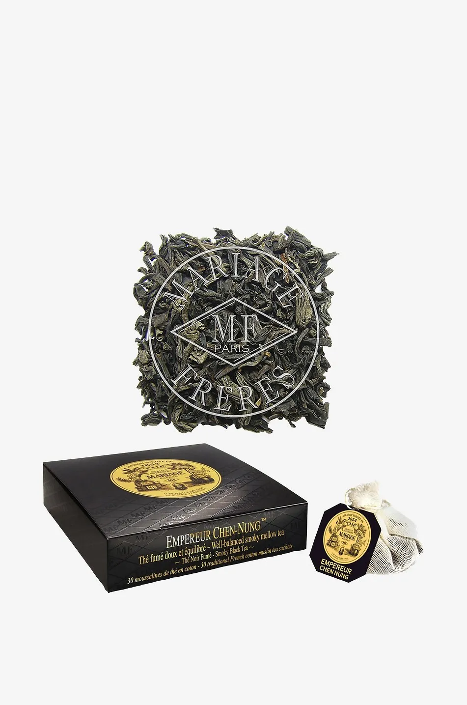 Mousselines de thé noir fumé Empereur Chen-Nung