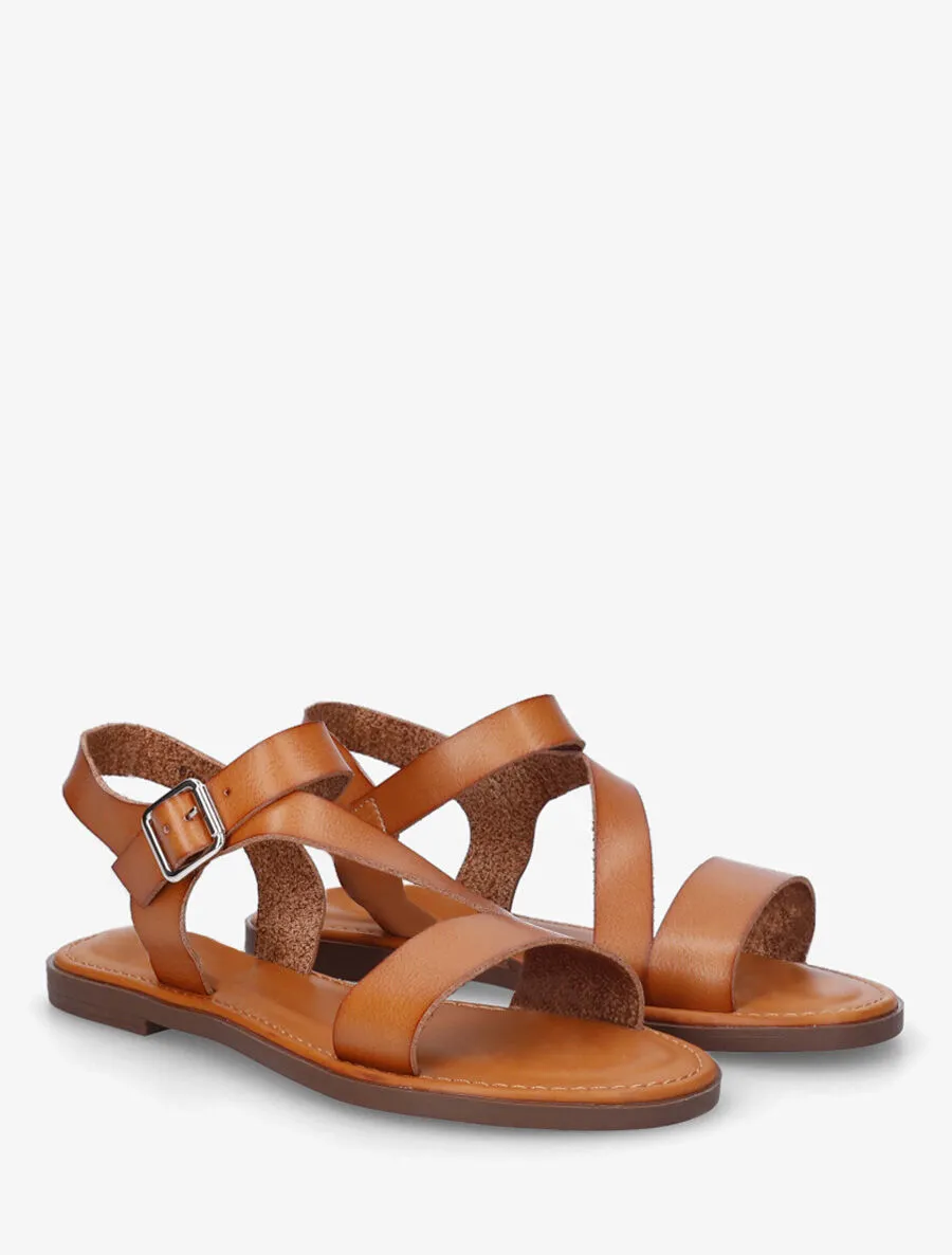 Nu-pieds classiques en simili - Camel
