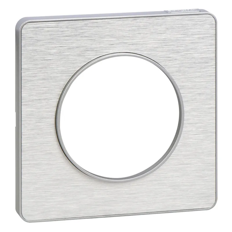 Odace Touch, plaque Aluminium brossé avec liseré Alu 1 poste (S530802J)