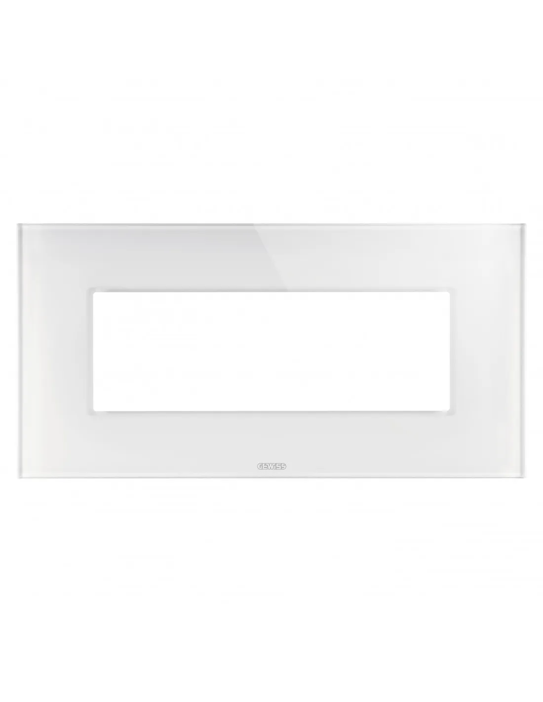 PLAQUE ICE 6P VERRE BLANC GEWISS GW16906CB