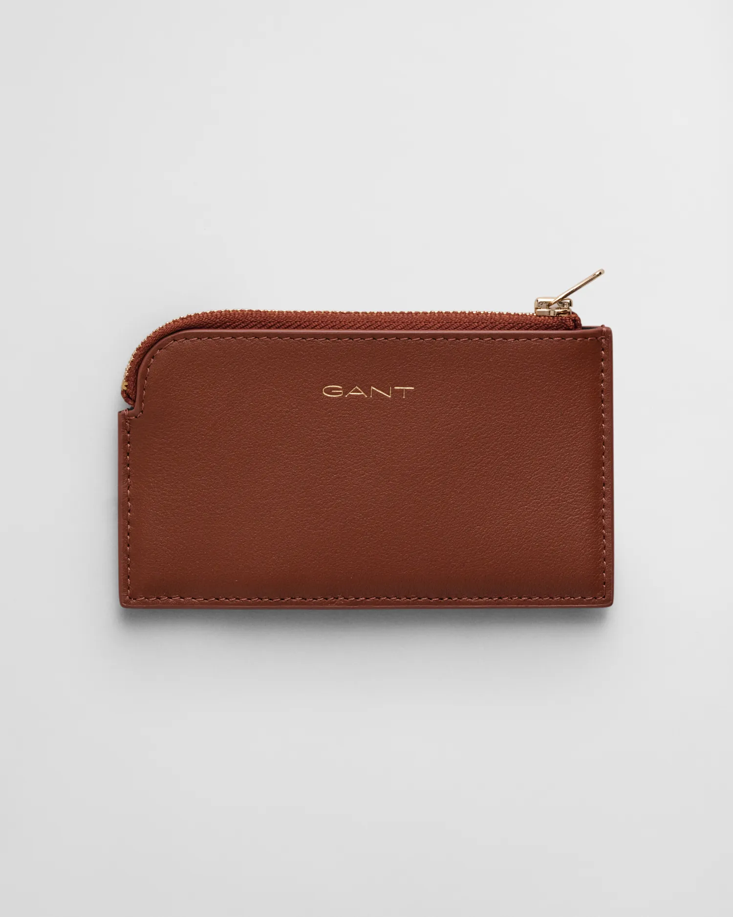 Porte-cartes zippé en cuir