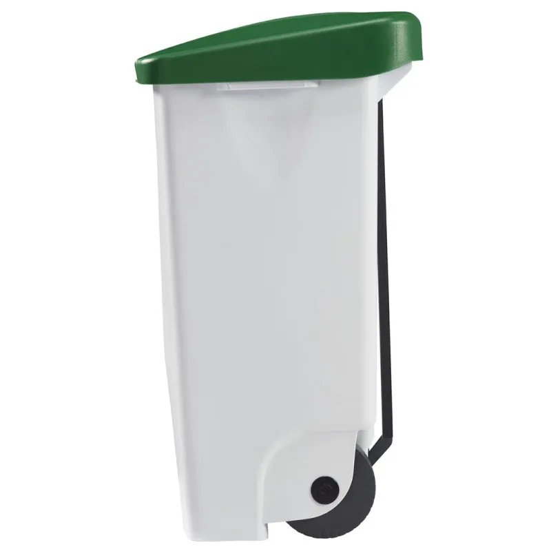 Poubelle mobile à pédale 80 litres - MOBILY - vert