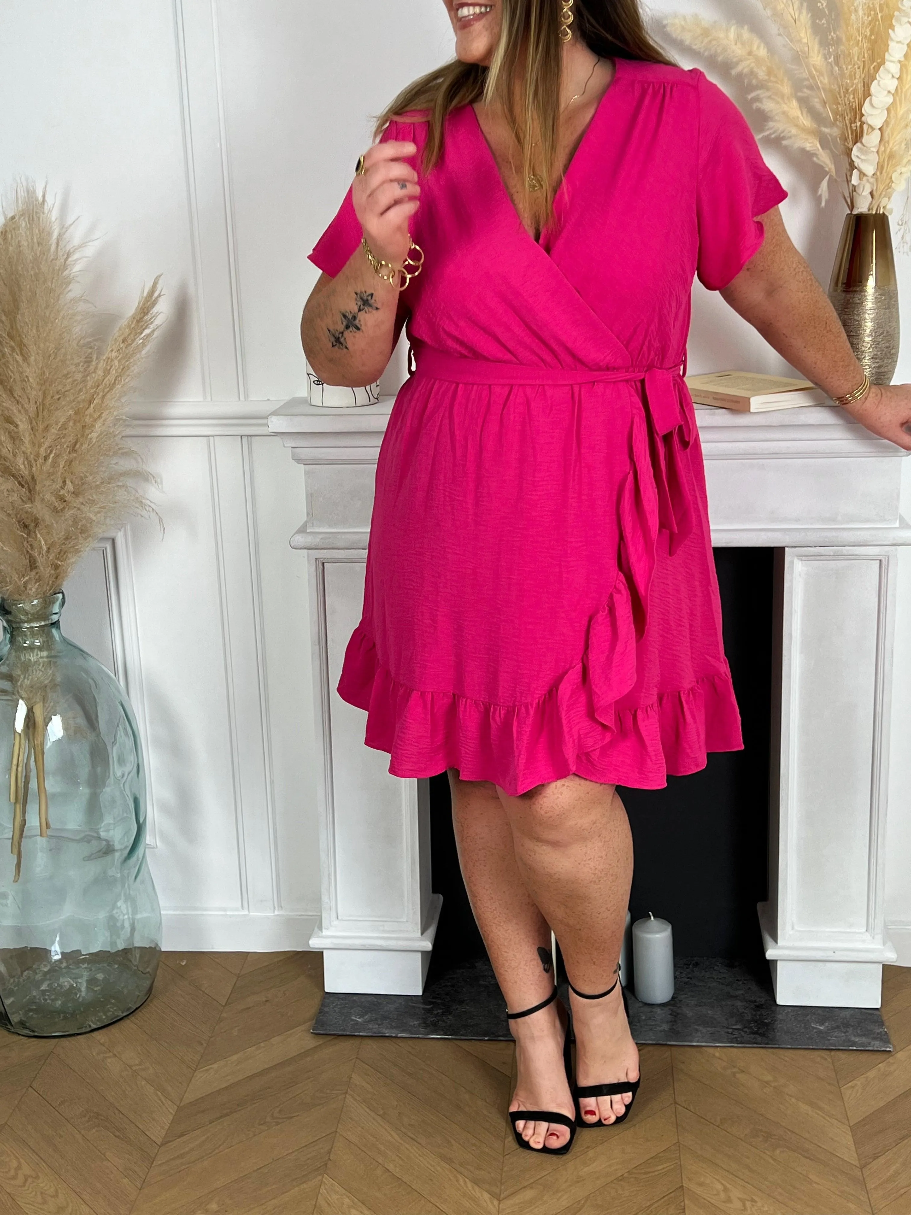 Robe courte rose : Palmyre