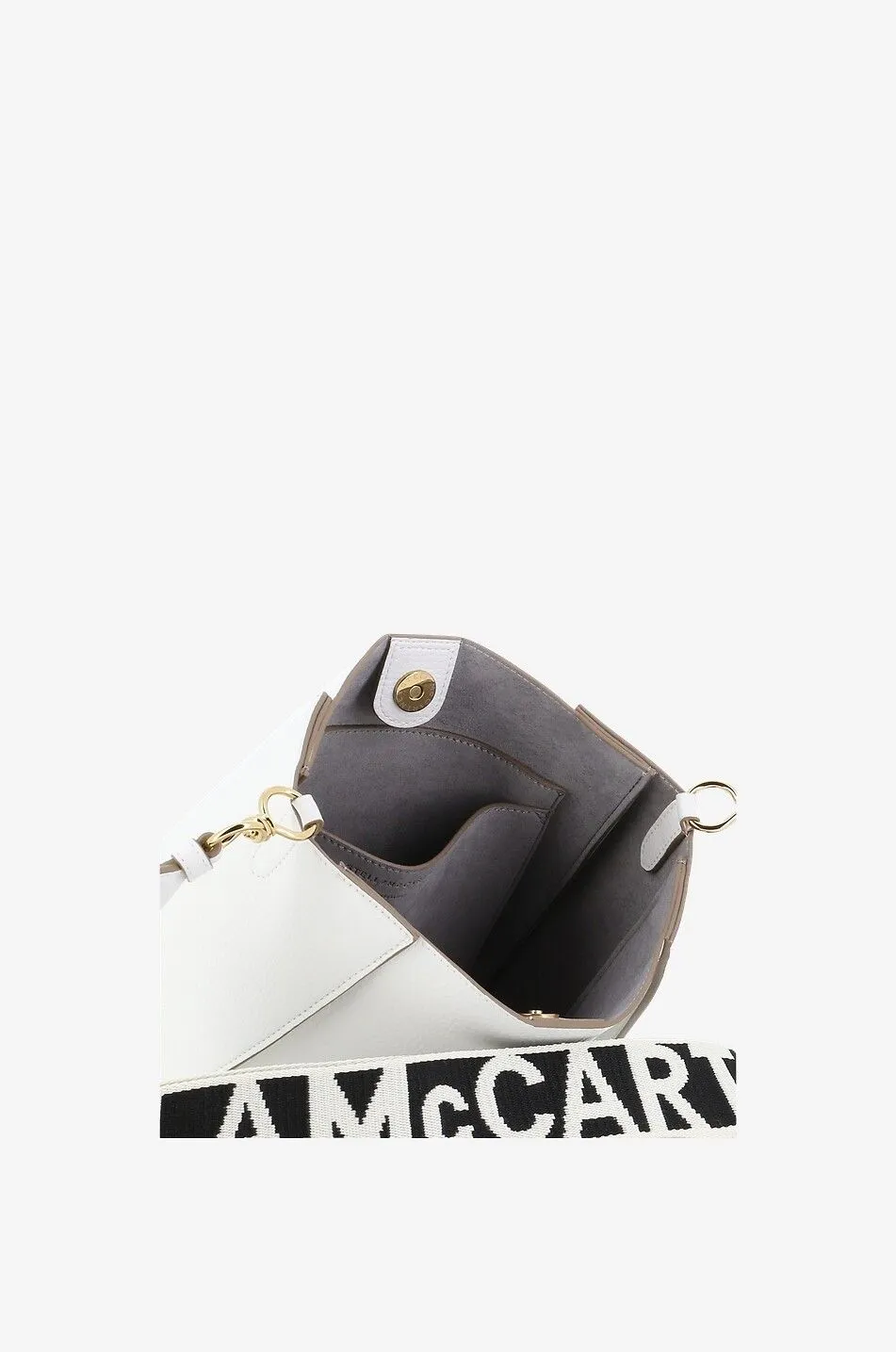Sac porté croisé en cuir grainé synthétique Stella Logo Mini