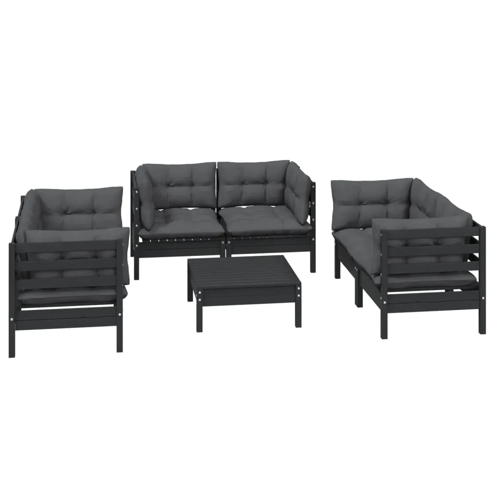 Salon de jardin meuble d'extérieur ensemble de mobilier 7 pièces avec  