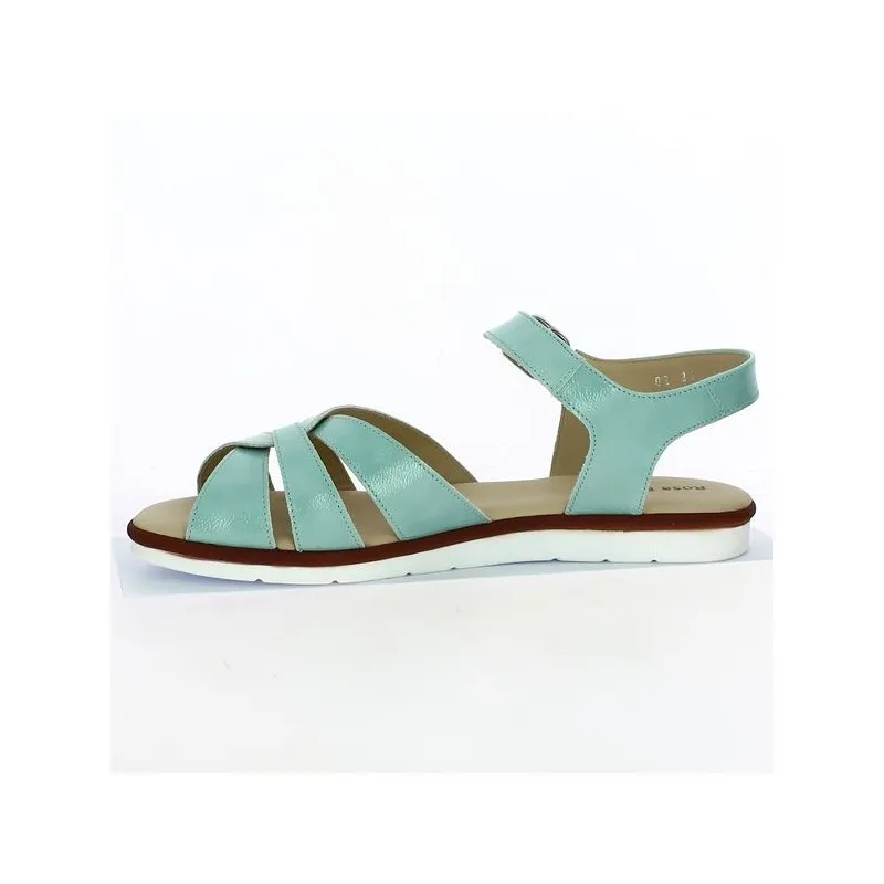 Sandale plate turquoise Mandy