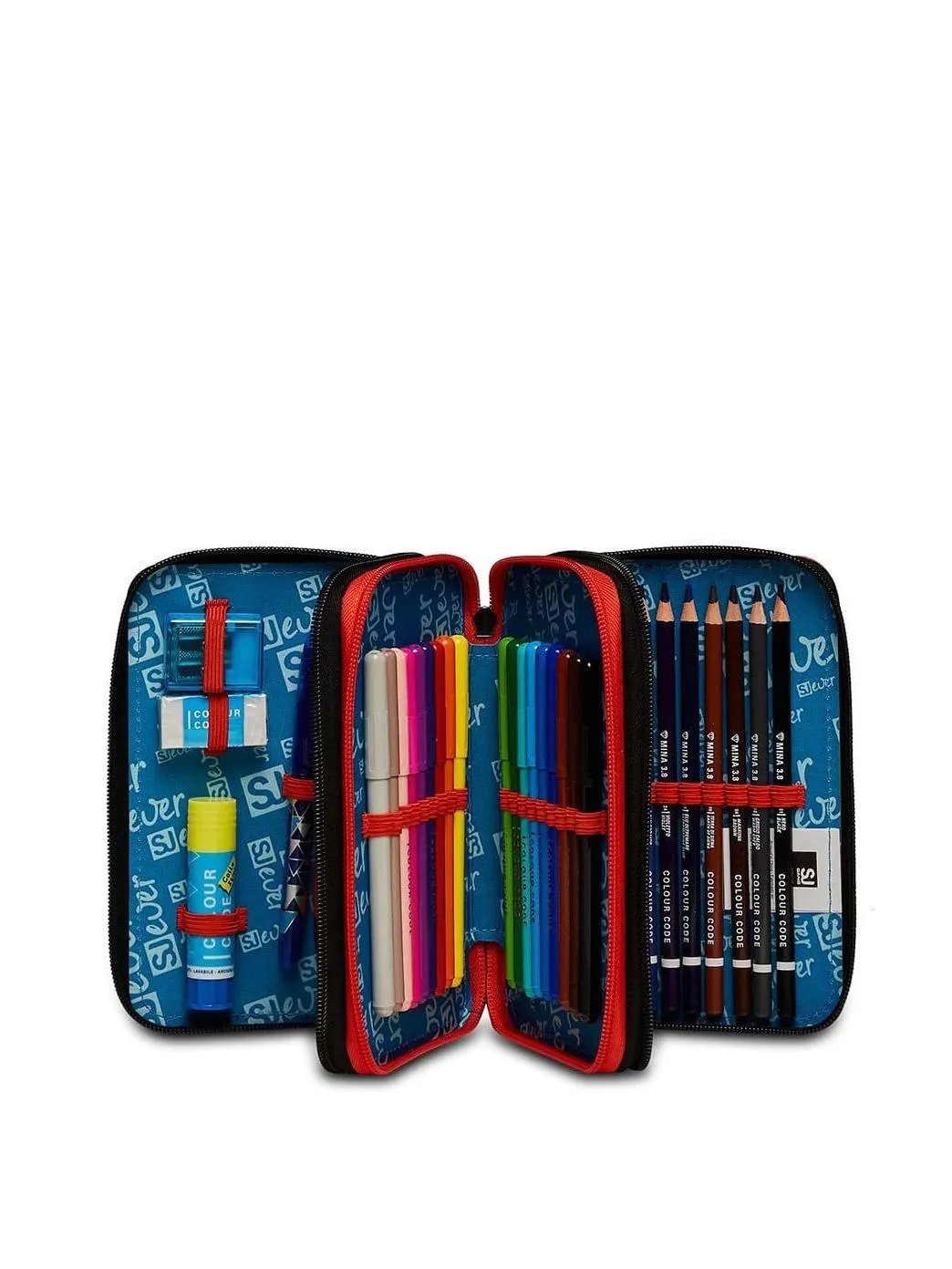 Sjgang Ever Drift Boy Trousse 3 Zips Avec Trousse Scolaire Rouge Orange - Achetez À Prix Outlet!