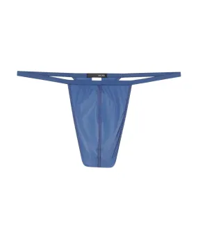String Plume Temptation Hom bleu électrique