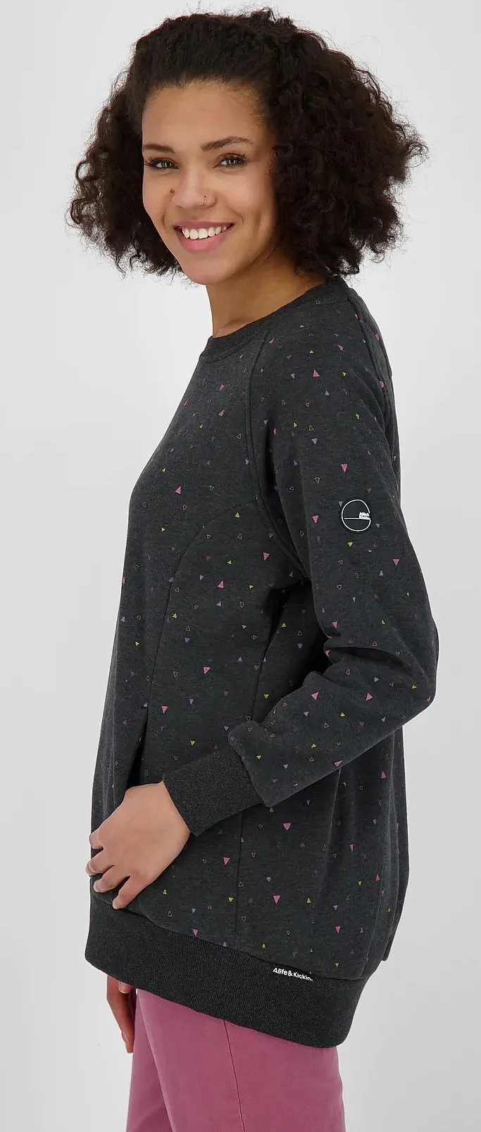 sweat-shirt ALIFE AND KICKIN Helen B - Moonless Melange - women´s