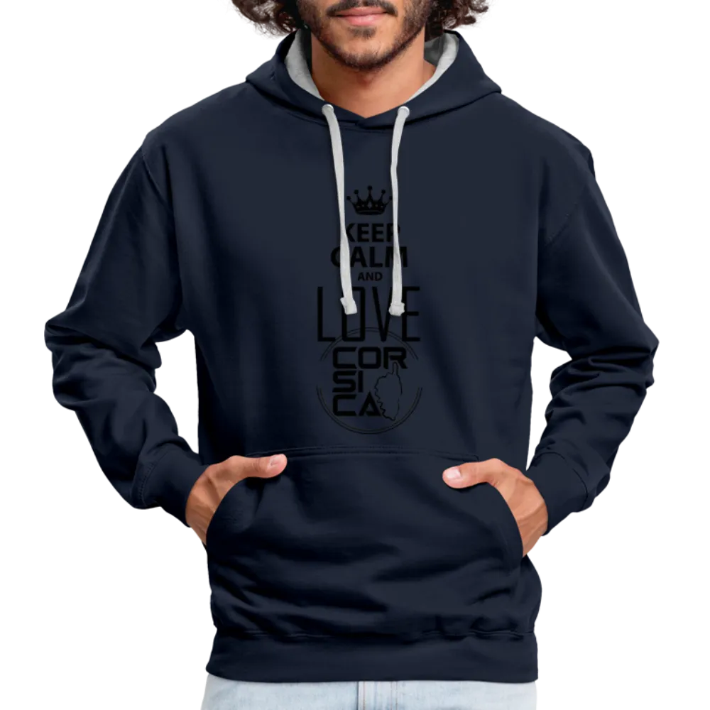 Sweat-shirt contraste Keep Calm and Love Corsica