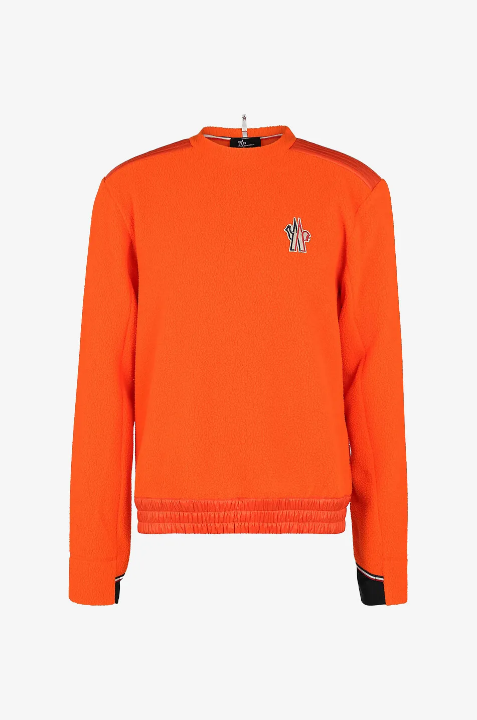 Sweat-shirt à col rond en polaire brodé logo