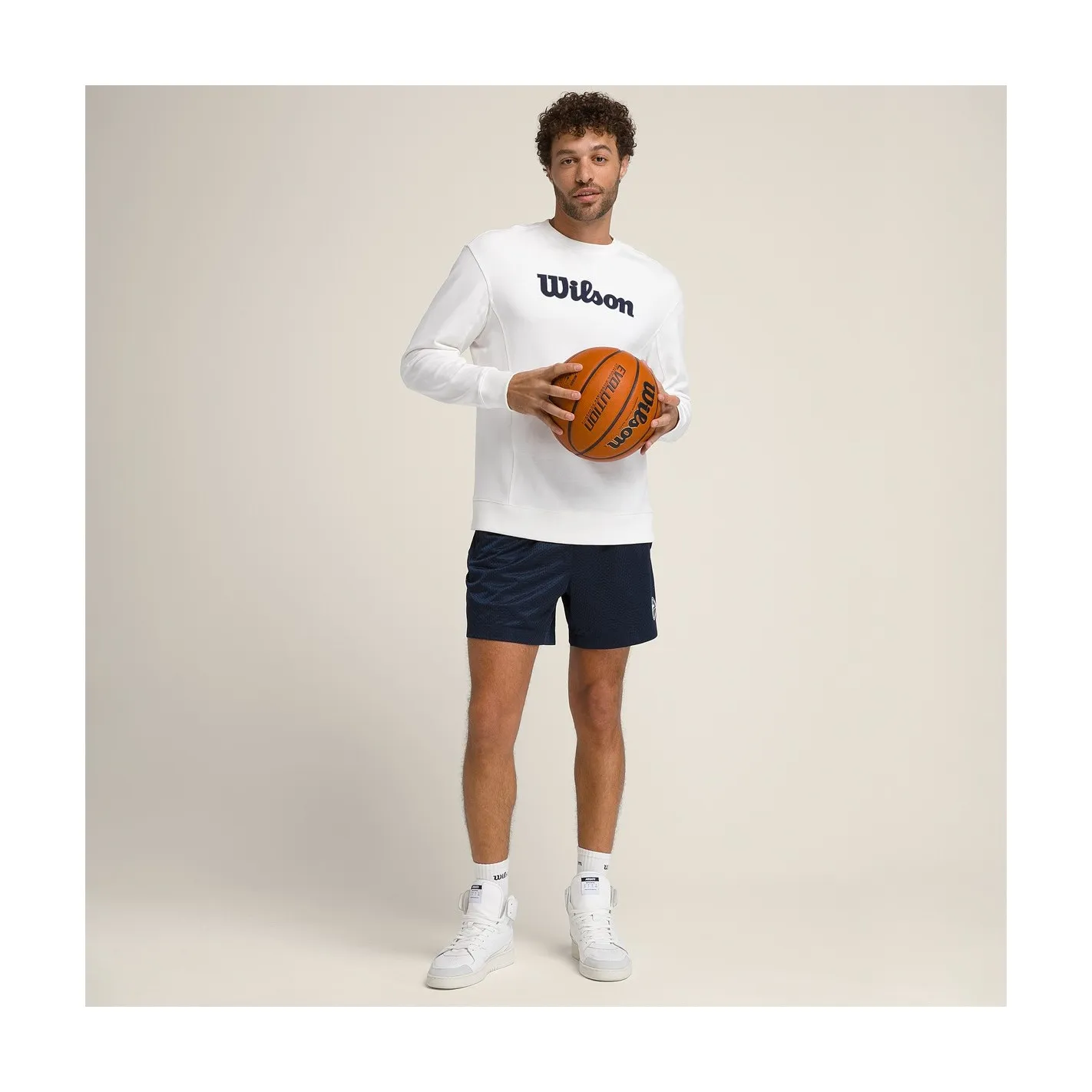 Sweat WILSON Homme PARKSIDE CREW SNOW Blanc / Bleu PE 2024