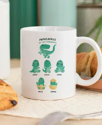 Sweatshirt homme Papasaurus et ses dinosaurus personnalisé