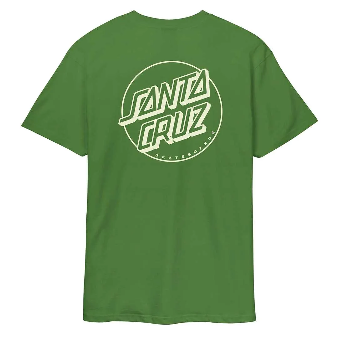 T-shirt : SANTA CRUZ OPUS DOT STRIPE TEE Pine - Bamboo Skateshop