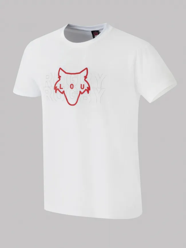 T-shirt de rugby lyon lou blanc homme - M Com | wimod