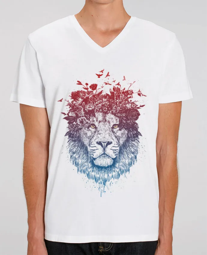 T-shirt homme Floral lion III par Balàzs Solti