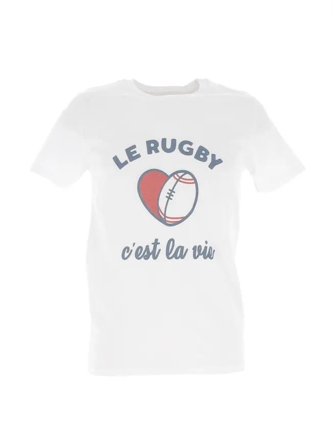 T-shirt le rugby c'est la vie blanc homme - Monsieur T-shirt | wimod
