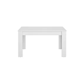 Table L.140 cm + allonge AUDREY blanc