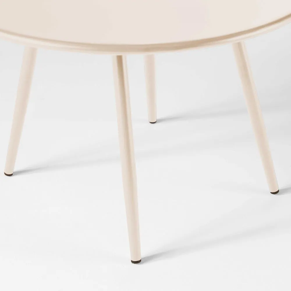 Tables basses d'extérieur en acier ivoire par 2 oviala