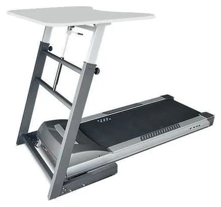 tapis de marche evocardio evo cardio avec bureau - gris/noir/blanc