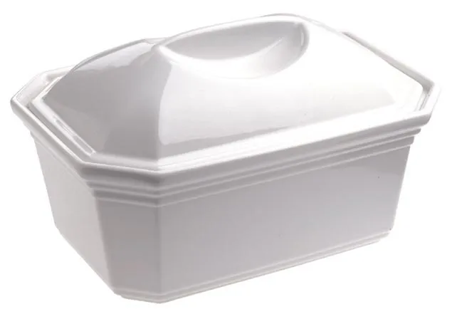 Terrine Foie Gras 1 kg rectangulaire porcelaine blanche